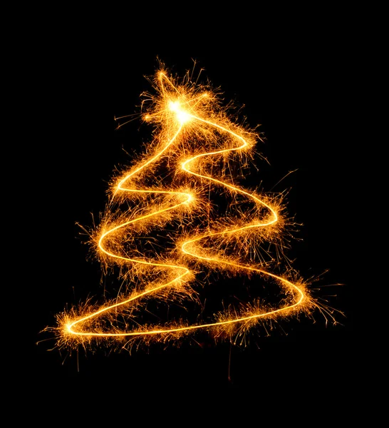 Nový rok strom s hvězdou — Stock fotografie