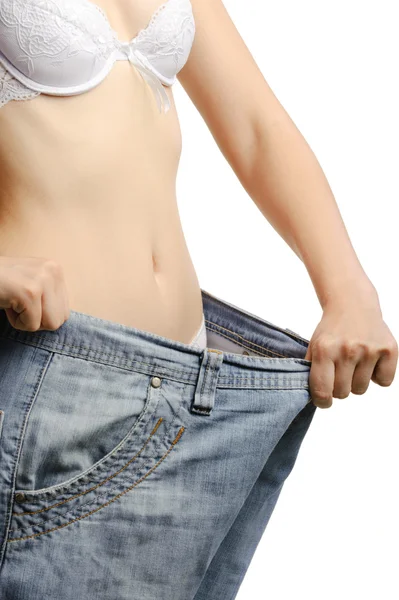 Ženy a džíny větší velikosti — Stock fotografie