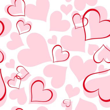 Hearts background. Seamless. clipart