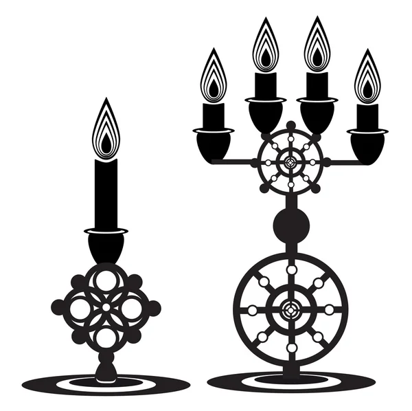 Декоративний набір свічок No1 . — стоковий вектор