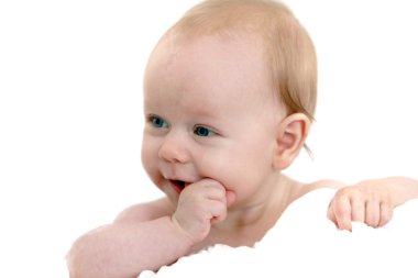 Funny Baby with blue eyes clipart