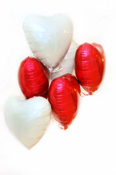 Red and white balloons — Stock Photo, Image