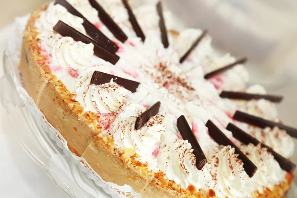 Krem-Çilekli pasta — Stok fotoğraf