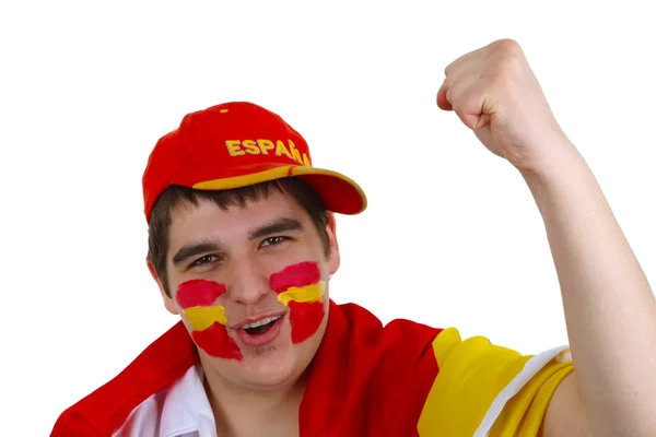 Španělský fotbalový fanoušek — Stock fotografie