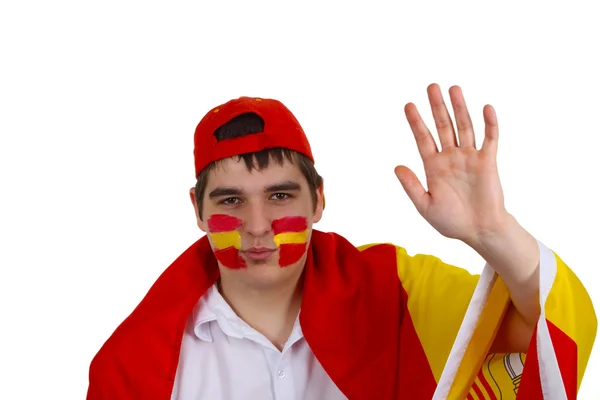 Футбольный фанат Испании — стоковое фото