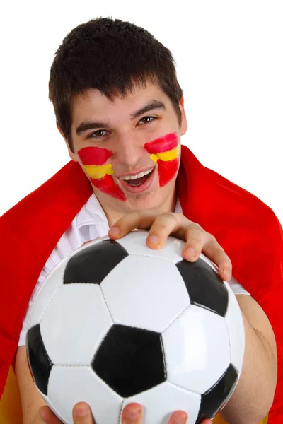 Іспанський футбольний уболівальник — стокове фото