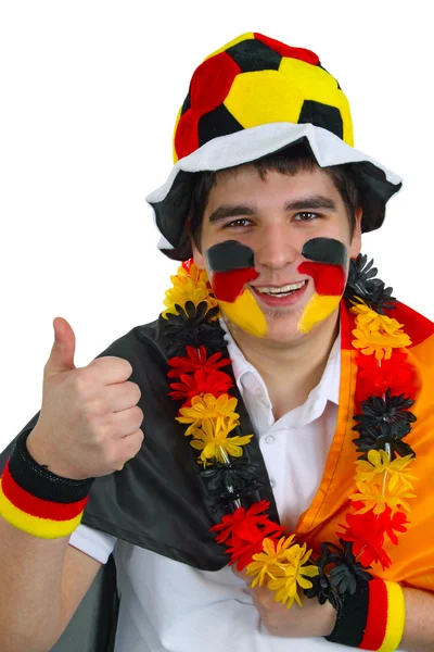 Німецький футбол вентилятор — стокове фото