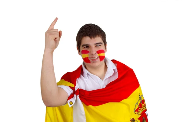 Spanischer Fußballfan — Stockfoto