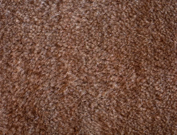 Brązowy wełny dywan makro — Zdjęcie stockowe