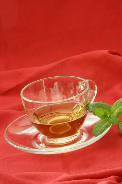 Friss bio gyógynövény tea csészében — Stock Fotó