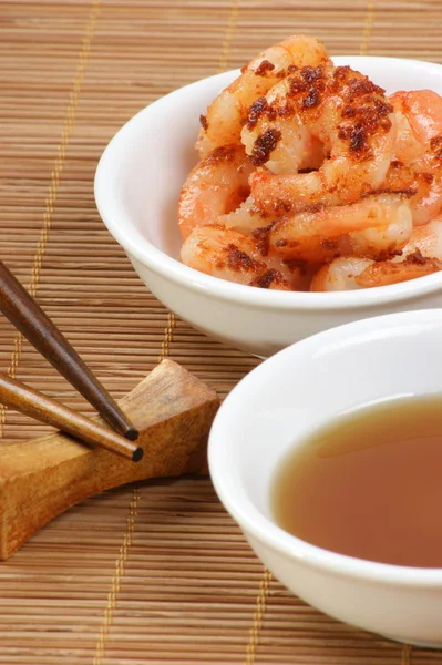 Grilled shrimps with sesame oil — Stock Photo, Image