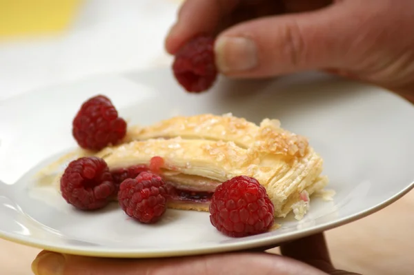 Jedno ciasto owocowe domowej roboty — Zdjęcie stockowe