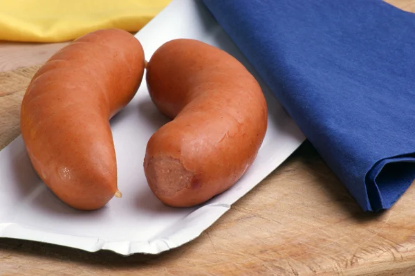 Sausage, also known as knackwurst — Stock Photo, Image