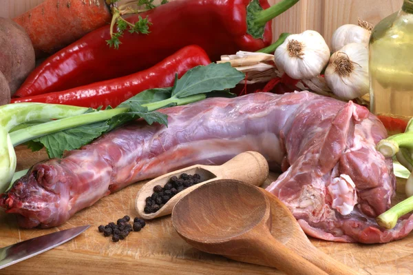 Göra en grönsakssoppa — Stockfoto