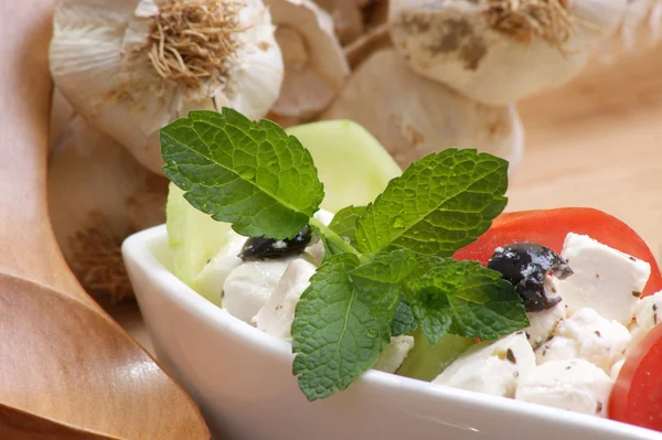 Organic Greek salad — Stock Photo, Image