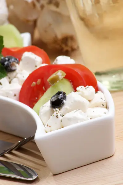 Organisk gresk salat – stockfoto
