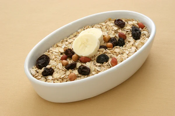 Oatmeal in a bowl — Stock Photo, Image