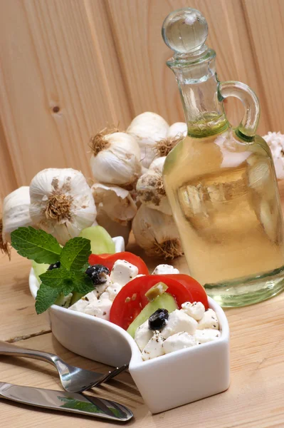 Organic Greek salad — Stock Photo, Image