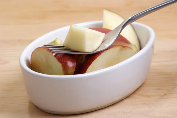 Plátky organické jablko — Stock fotografie