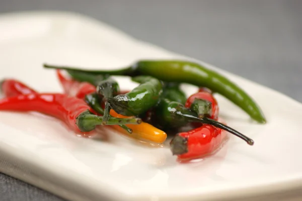 stock image Green and red hot paprika