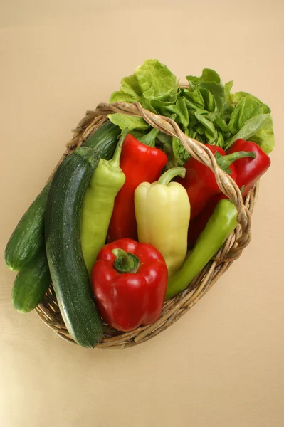 Fresh paprika and cucumber — Stock Photo, Image