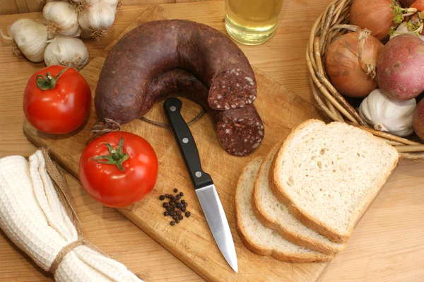 Home made sausage — Stock Photo, Image