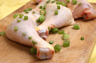 Raw organic chicken drumstick clipart