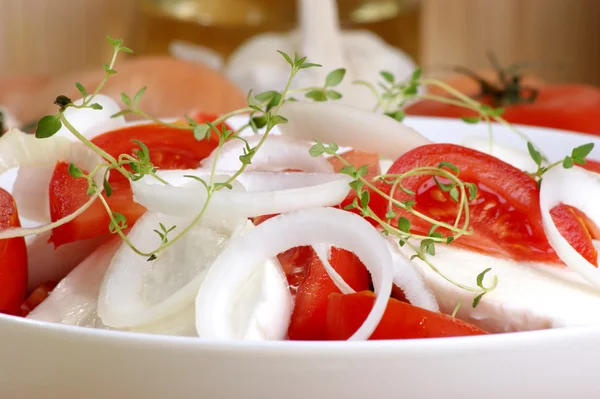 Органический салат моцарелла — стоковое фото
