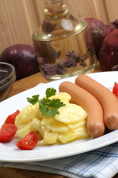 Potato salad with vinegar and oil — Stock Photo, Image