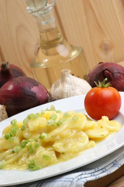 Salade de pommes de terre au vinaigre et à l'huile — Photo