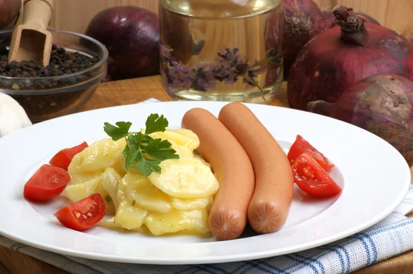 Potato salad with vinegar and oil — Stock Photo, Image