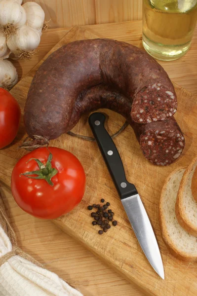 Some home made sausage — Stock Photo, Image