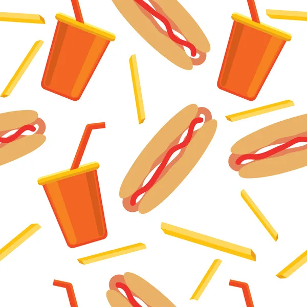 Hotdog patroon — Stockvector