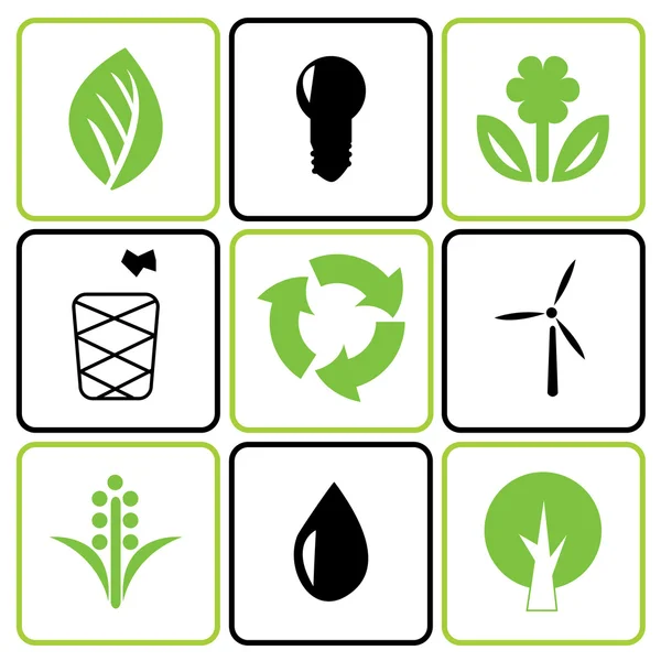 Zestaw ikon środowiskowych — Wektor stockowy