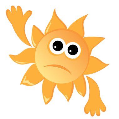 Sad sun clipart