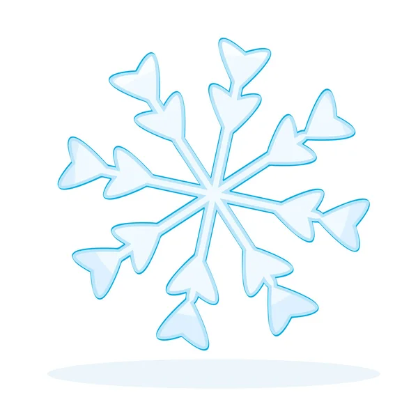 Floco de neve azul — Vetor de Stock