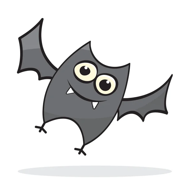 Lindo murciélago de dibujos animados — Vector de stock