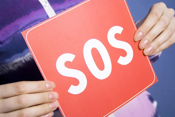 SOS — стокове фото