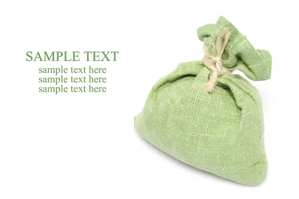 Zelený izolovaná taška — Stock fotografie
