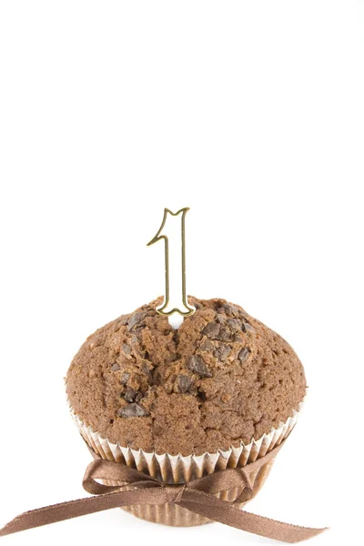 Jeden rok narozeninový dort — Stock fotografie