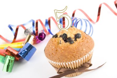 Cake on the fifth anniversary clipart