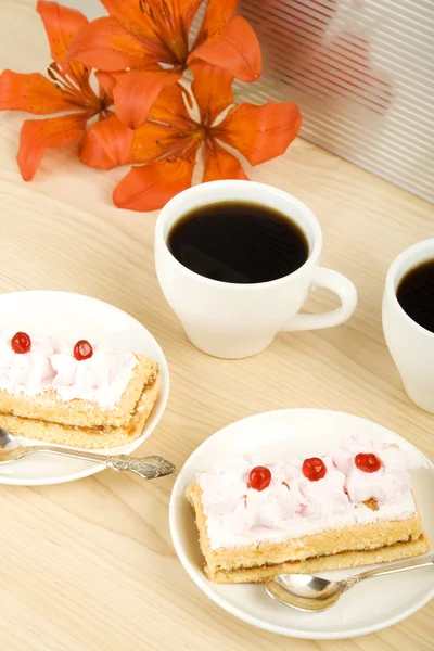 Kawa i ciasta — Zdjęcie stockowe