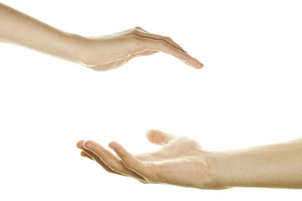 Eller, erkek ve kadın — Stok fotoğraf