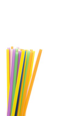 Colored straws clipart