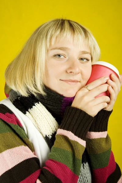 Koffie meisje — Stockfoto