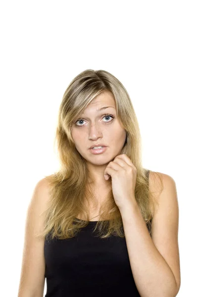 Young woman looking surprised Stock Image