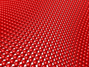Red spheres structured as grid array clipart