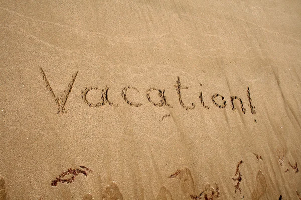 Text on the sand — Stock Photo, Image