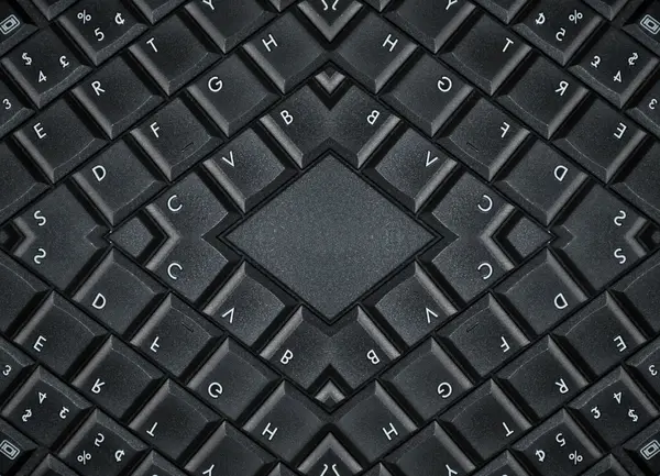 Абстрактный темный фон клавиатуры — стоковое фото