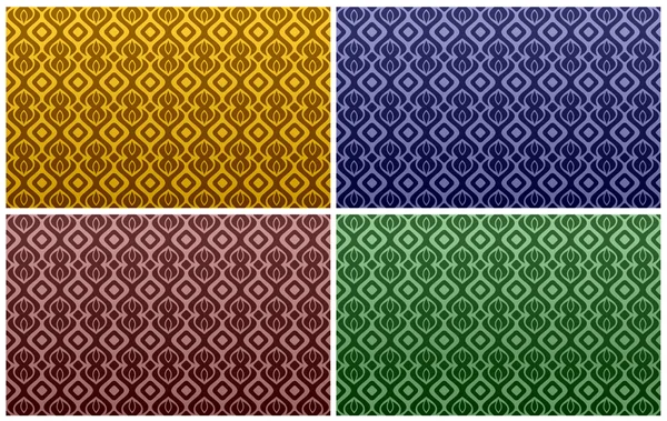 Four patterned backgrounds. — Stock Vector